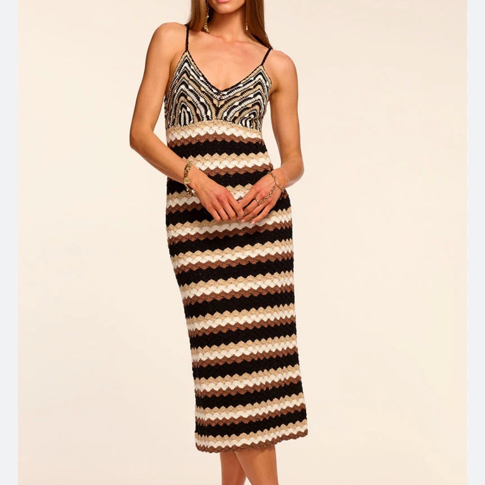 Ramy Brook Harlow Crochet Knit Midi Dress